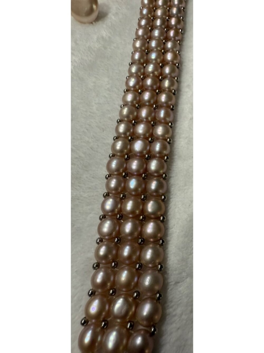 Vintage 3-Piece Pearl Jewelry Set With Bracelet  Earrings & Multi-Strand Necklac